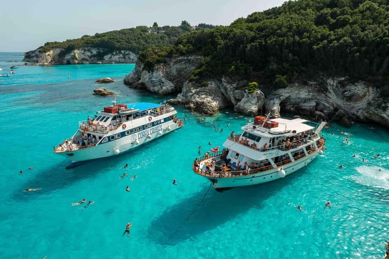 From Corfu: Day Cruise to Paxos, Antipaxos, & the Blue Caves - Visiting the Blue Caves and Sea Caves