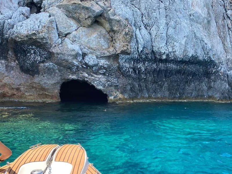 From Faliraki : Speedboat tour kalithea caves&antony kouin - Exciting Speedboat Tour from Faliraki to Kalithea Caves & Antony Queen Bay