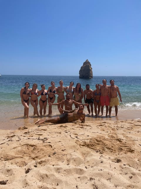 From Faro: Benagil, Algar Seco, 7 Hanging Valleys, & Marinha - Relaxing at Marinha Beach: Sun, Sand, and Stunning Scenery