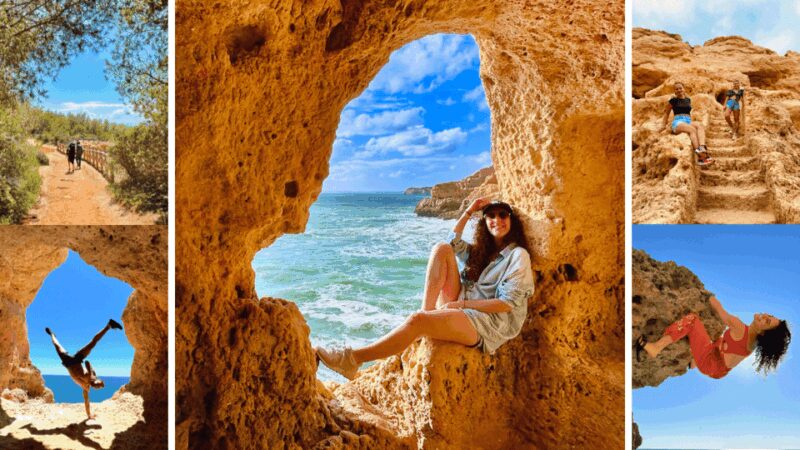 From Faro: Benagil, Marinha, 7 Valleys, Algar Seco Adventure - Relaxing at Marinha Beach During Your Free Time