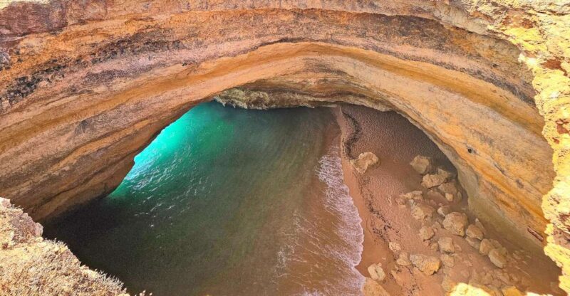 From Faro: The Original Benagil Cave, Marinha & More Tour - The Viewpoint of Benagil Cave from Above