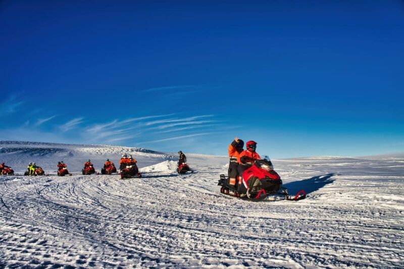 From Geysir: Snowmobile Adventure on Langjökull Glacier - The Thrill of Blazing Across Langjökull Glacier