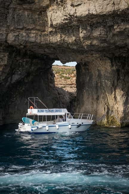 From Gozo:Around Comino, Blue Lagoon, Crystal Lagoon & Caves - Key Points