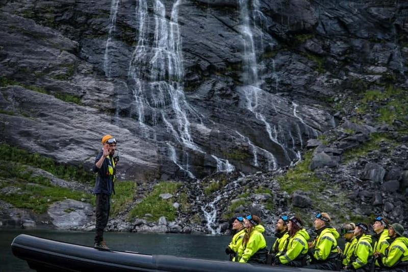 From Hellesylt: Experience Fjordsafari Geirangerfjord on RIB - The Unique Experience of Going into Waterfalls