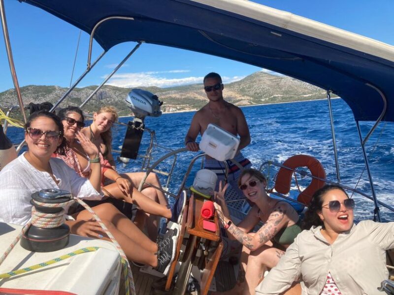 From Hvar: Pakleni Islands & Red Rocks Comfort Sailboat Tour - The Lunch Spot in a Quiet Bay