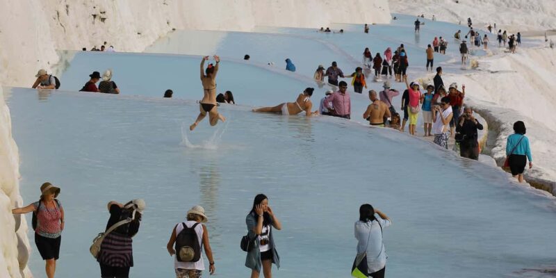 From Icmeler: Day Trip to Pamukkale With Lunch - Walking Through Pamukkale’s White Thermal Terraces