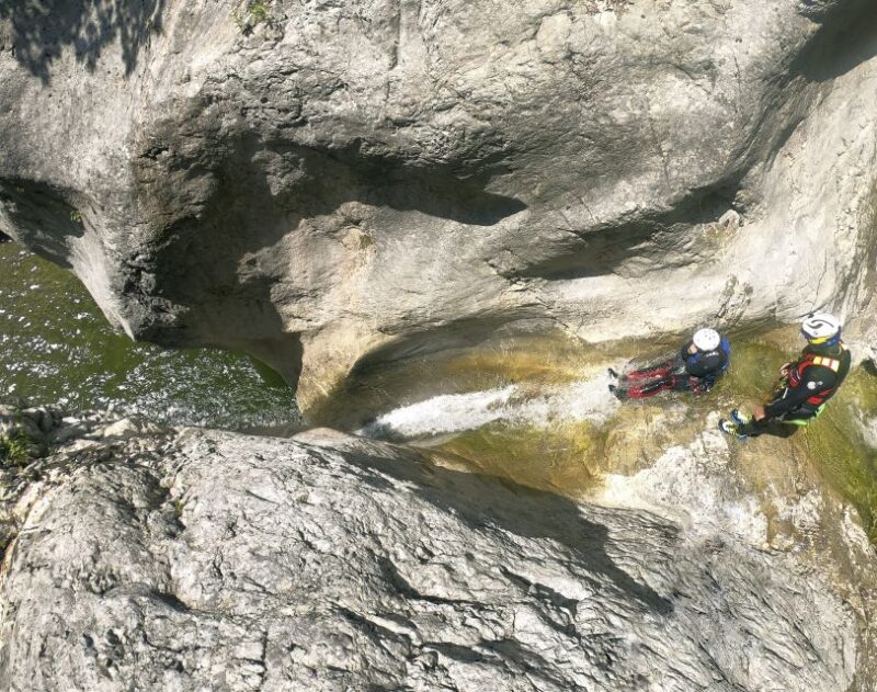 From Interlaken: Canyoning Chli Schliere - Navigating Long Rappelling Stations and Water Jumps