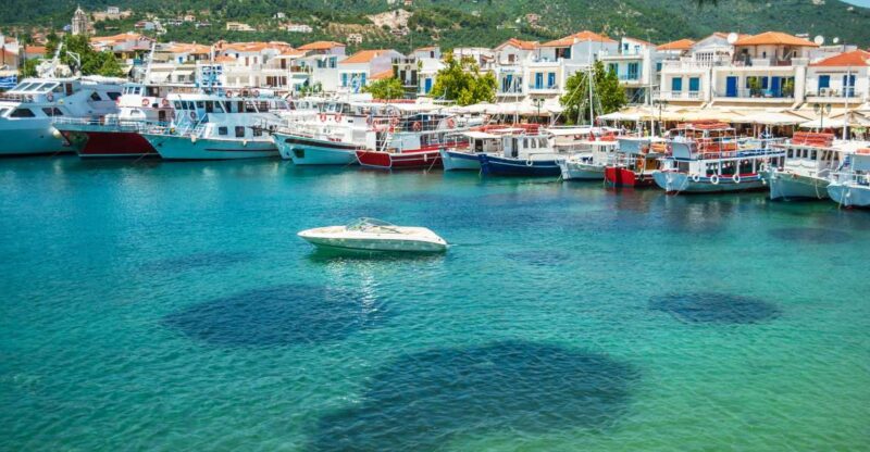 From Katerini: Skiathos Island Day Tour with Swimming - The Ferry and Return Journey