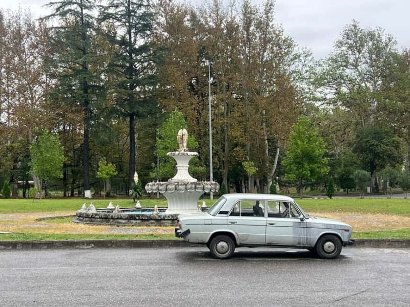 From Kutaisi: Soviet-Era Sanatoriums of Tskaltubo - Sanatorium Medea: Monumental Colonnades and Views