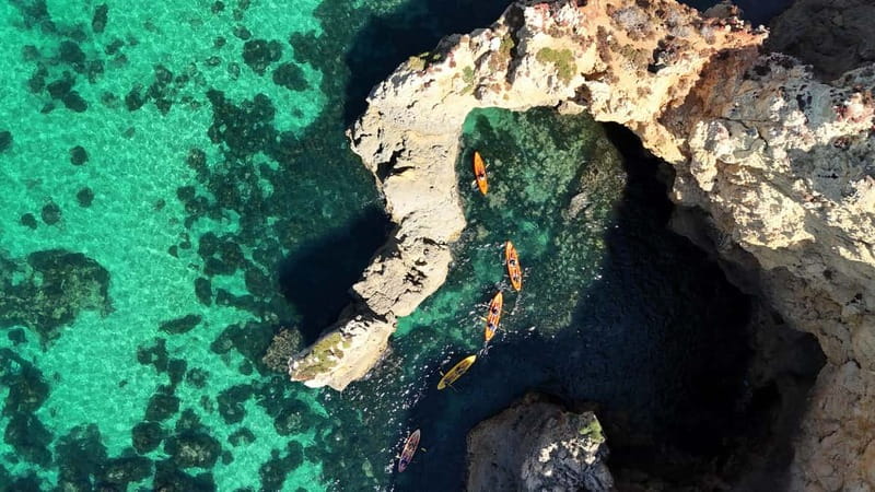 From Lagos: Ponta da Piedade Caves Kayak Tour from Catamaran - Swimming, Sunbathing, and the Onboard Slide