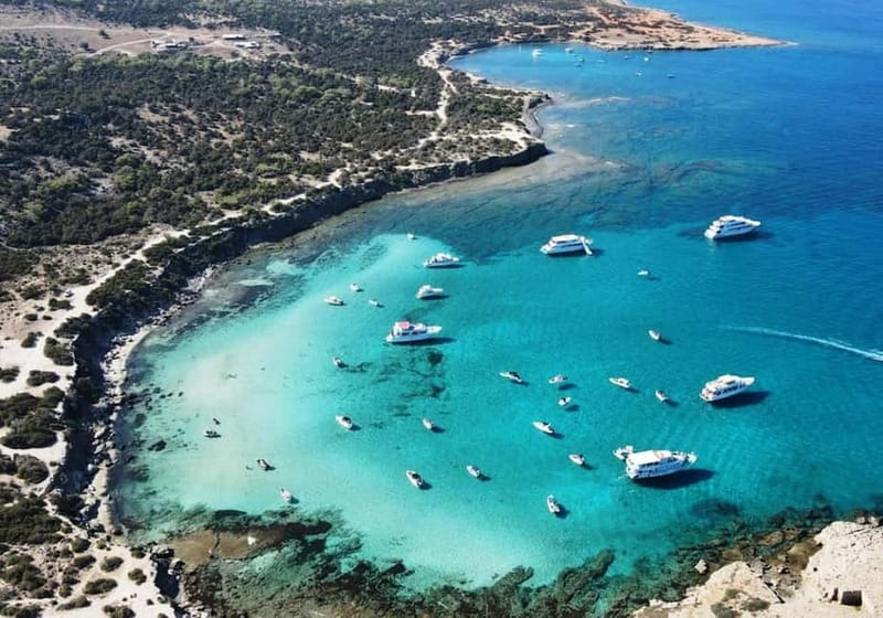 FROM LATCHI: Blue Lagoon Akamas Cruise - large water slide - Key Points