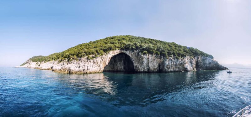 From Lefkimmi: Sivota,Blue Lagoon & Cave Cruise by Speedboat - Exploring the Historical Sea Cave of Papanikolis