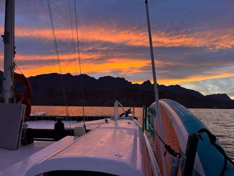 From Loreto: Sunset Appetizers & Open Bar Catamaran Cruise - Admire the Baja Sunset from a 35-Foot Catamaran in Loreto