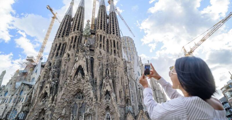 From Madrid: The Best of Barcelona in One Day - Stand in Awe at the Sagrada Familia Exterior