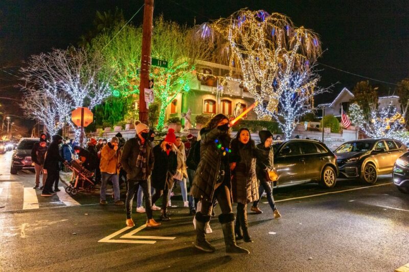 From Manhattan: 4-Hour Dyker Heights Holiday Lights Bus Tour - Viewing the Brooklyn and Manhattan Skylines from DUMBO