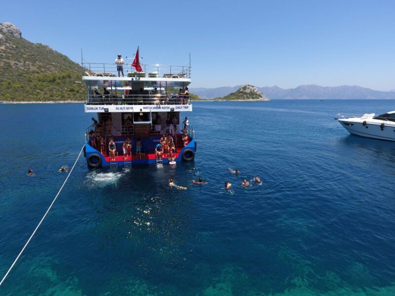 From Marmaris: Day Trip by Glass Bottom Semi Submarine - Four Bays for Swimming and Relaxation