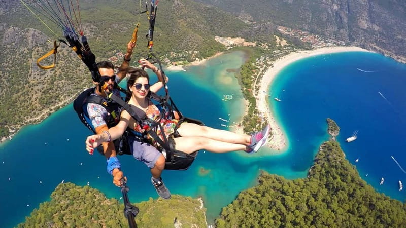 From Marmaris: Fethiye Paragliding Experience w/Lunch - The Taste of Local Cuisine with a Delicious Lunch