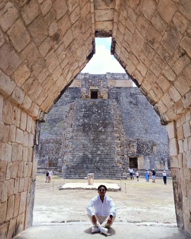 From Merida: Uxmal, Kabah, and Cenote with pick up, lunch & an online game - Swimming in Cenote Peba: A Refreshing End to the Day