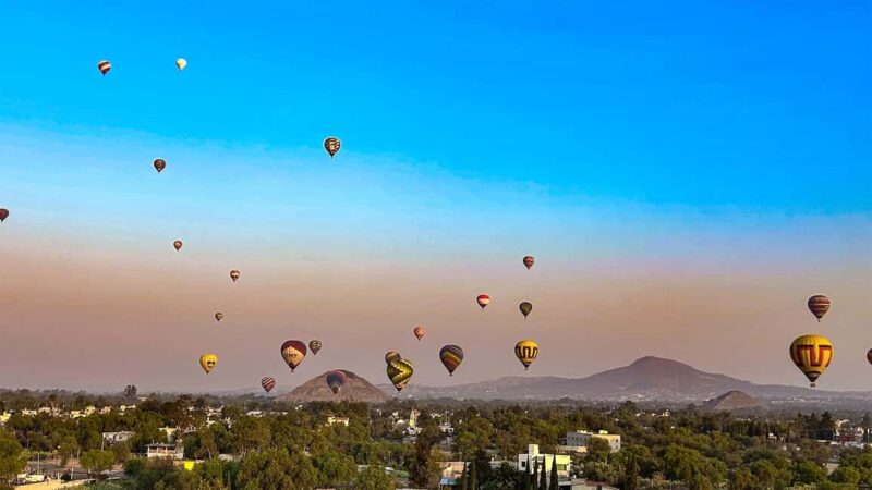 From Mexico City: Fly over Teotihuacan in a hot air balloon - Unique Perspective: Flying Over Teotihuacan in a Hot Air Balloon for $150