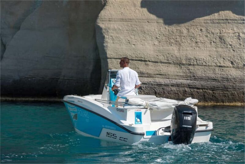 From Milos: Design Your own Boat Cruise - A Natural Pampering at Milos Hot Springs