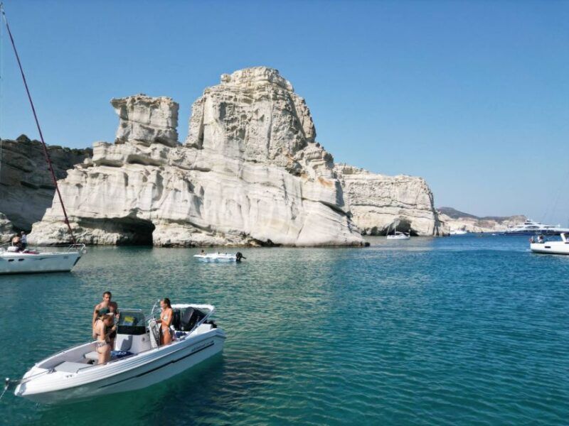 From Milos: Half-Day Private Cruise to Kleftiko & Sikia Cave - Starting Point at Provatas Beach
