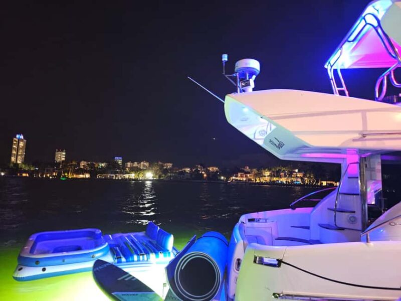 From North Bay Village: Private Boat Party with Champagne - Customizable Water Activities and Party Extras