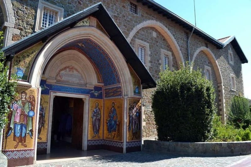 From Paphos: Chrysoroyiatissa, Kykkos and Omodos Day Trip - Visiting the Chrysoroyiatissa Monastery in the Troodos Mountains
