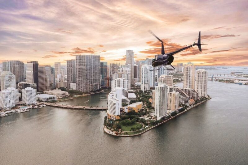 From Pembroke Pines: Helicopter Tour Over Miami - Marvel at Miami’s Skyline and Towering Skyscrapers