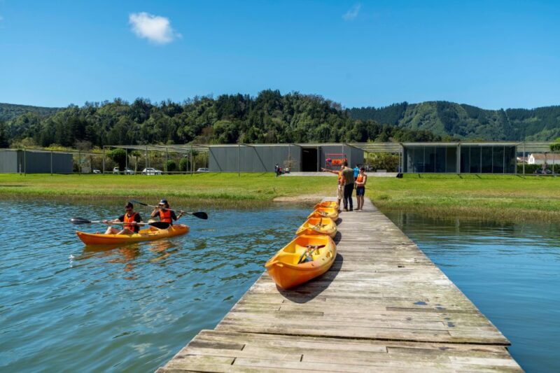 From Ponta Delgada: Sete Cidades Jeep, Bike, & Kayak Ride - Biking Along the Lake Shore in Sete Cidades