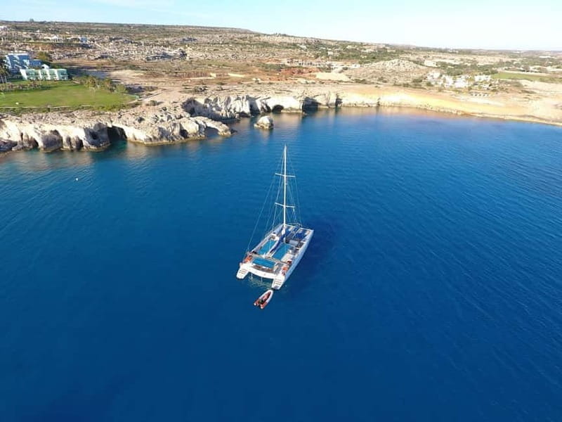 From Protaras: Catamaran Cruise to Blue Lagoon - Visiting the Famous Sea Caves at Cape Greco