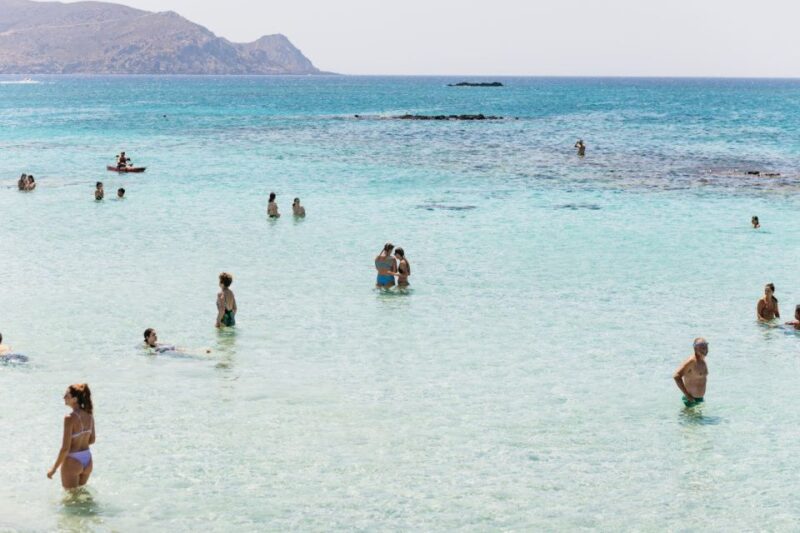 From Rethymno/Kavros: Elafonisi Island Pink Sand Beach Tour - The Walk to the Island: Crossing through Water