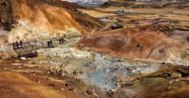 From Reykjavik: Reykjanes Geopark Tour & Airport Transfer - Exploring Reykjanes Geopark and Its Hot Springs at Krýsuvík