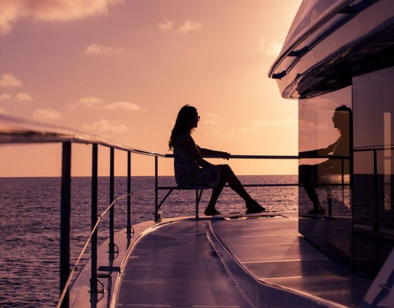 From Rhodes: Private Catamaran Sunset Cruise All Inclusive - An unforgettable sunset cruise around Rhodes on a private catamaran