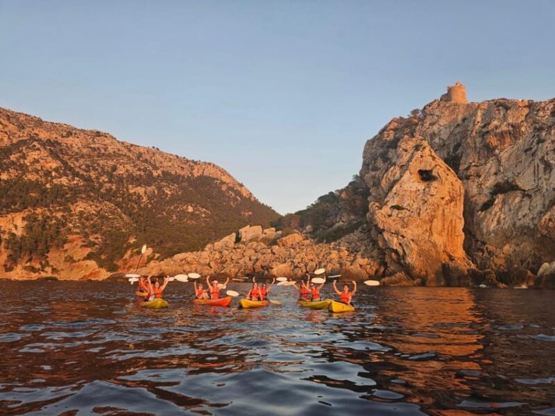 From Sant Elm: kayak tour into the sunset - picnic included - The Return Journey and Sunset Views