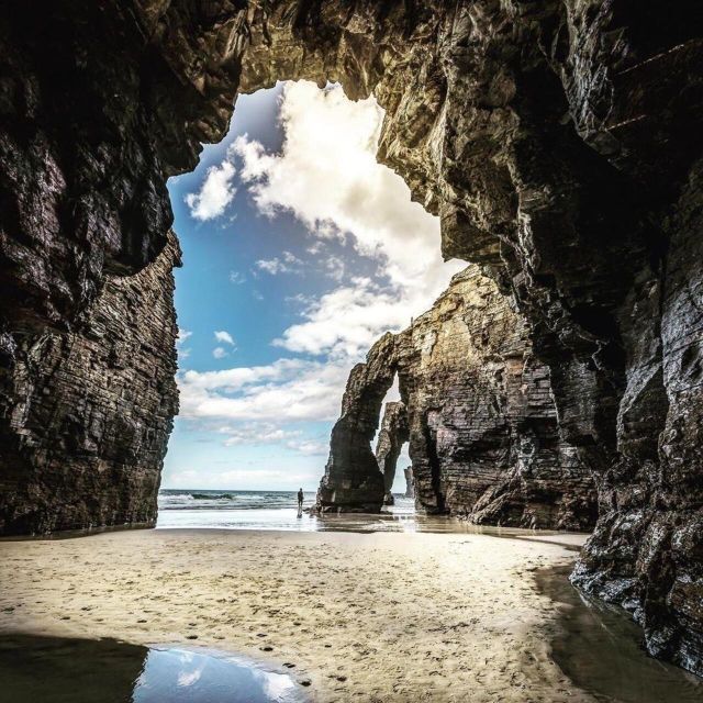 From Santiago: Lugo Ribadeo & Cathedral Beach Full-Day Tour - Walking Beneath the Natural Arches of Cathedral Beach