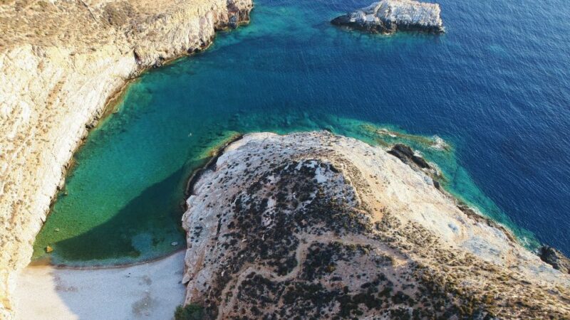 From Sifnos: Private Speedboat Trip to Folegandros Island - Agios Georgios Beach: Quiet Waters and Crystal Clear Swimming
