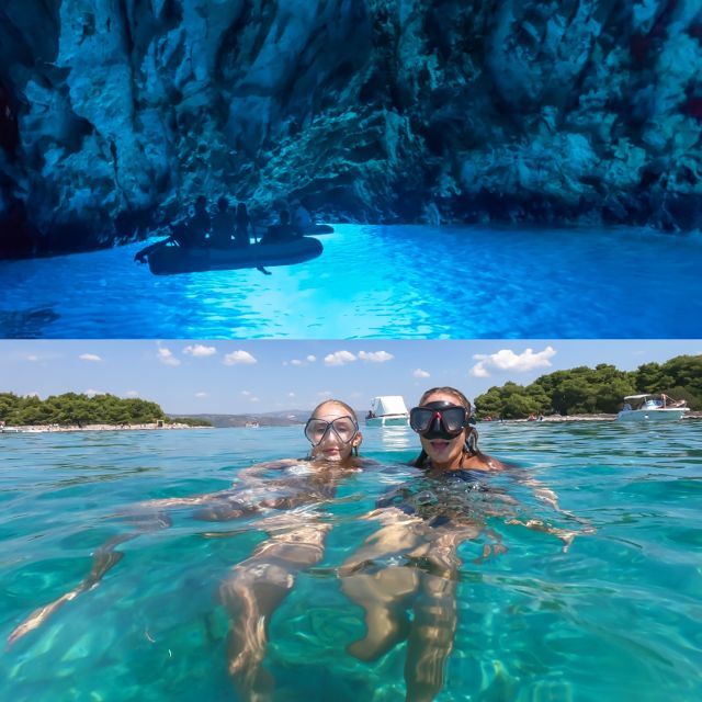 From Split: Blue Cave, Mamma Mia, Vis & Hvar 5-Island Tour - Relaxing at Stiniva Beach