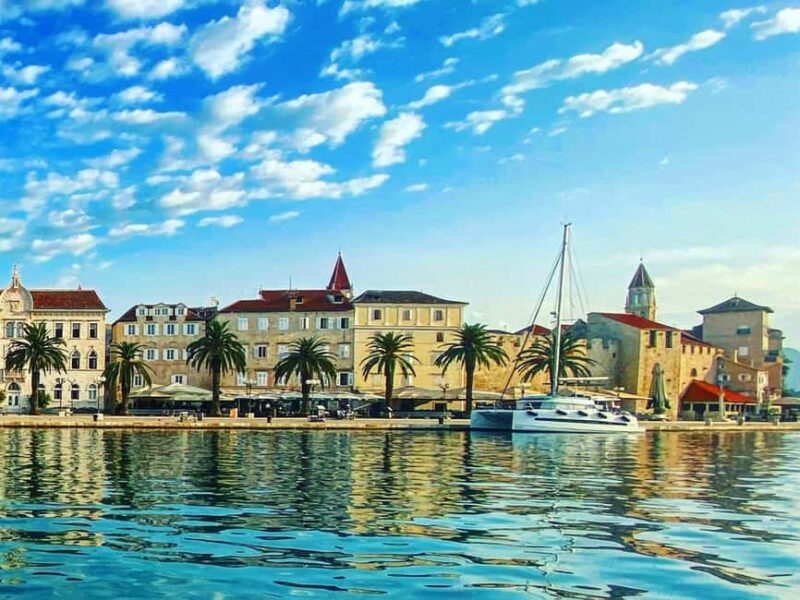 From Split:Private boat tour:Trogir, Blue Lagoon & Solinska - The Departure Point at Matejuska Pier