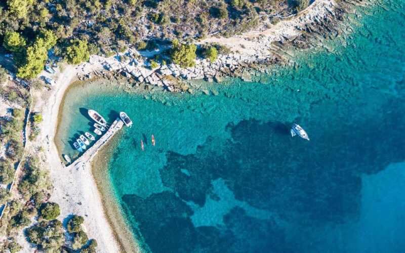 From Split:Private boat tour:Trogir, Blue Lagoon & Solinska - Relaxing in Solinska Bay