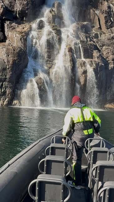 From Stavanger: Lysefjorden & Pulpit Rock Safari by RIB - Viewing Pulpit Rock from the Sea