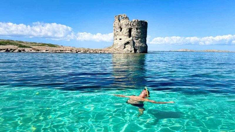 From Stintino: half-day tour by dinghy to Asinara with aperitif - Exploring La Pelosa from the Sea