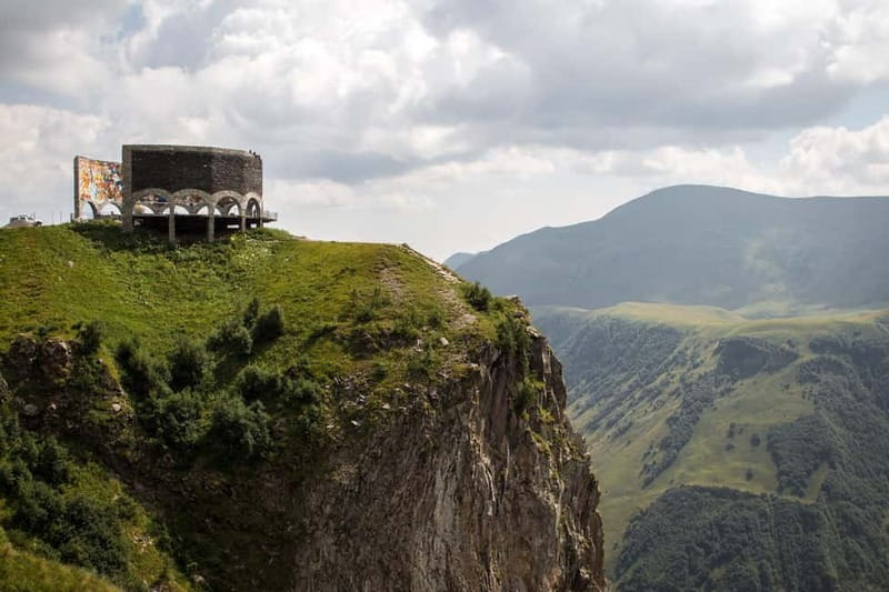 From Tbilisi; Georgian Military Road,Ananuri-Gudauri-Kazbegi - Kazbegi and the Gergeti Trinity Church