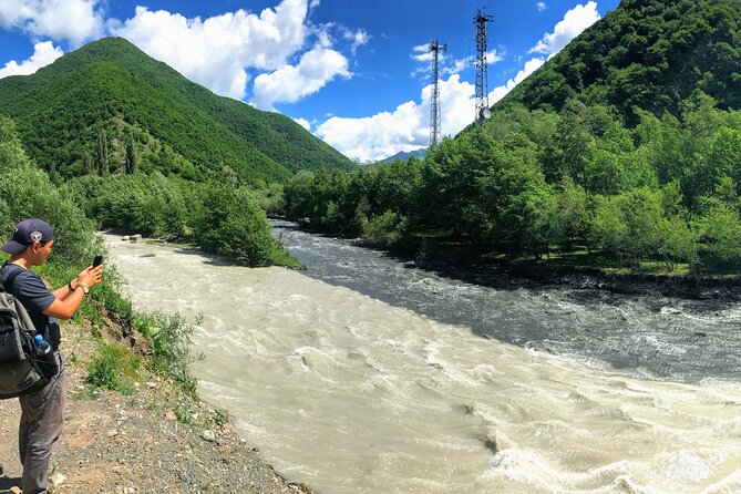 From Tbilisi: Kazbegi Ananuri Gudauri and Trusso Valley by 4x4 - Marvel at the Aragvi River’s Contrasting Flows