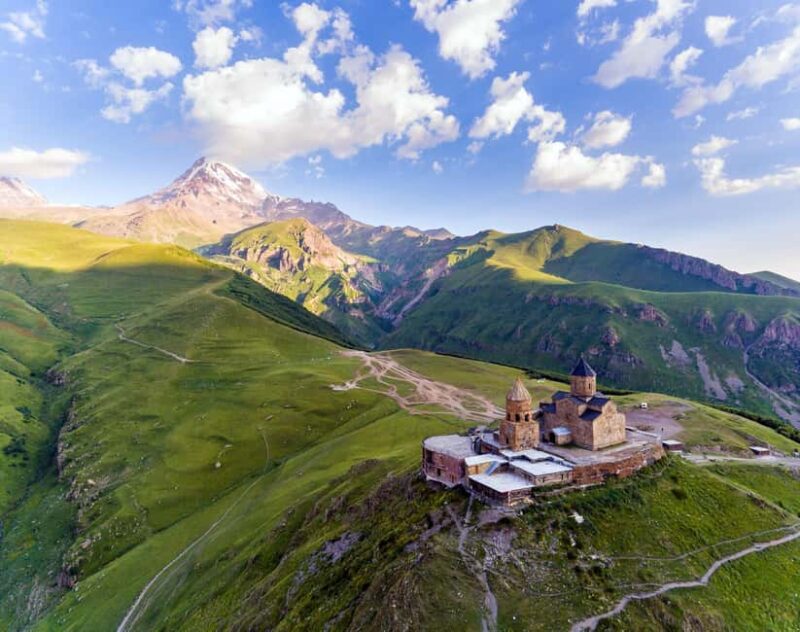 From Tbilisi: Kazbegi, Gudauri & Gergeti Group Day Tour - Zhinvali Reservoir and Ananuri Fortress: Picturesque Water and Historic Architecture