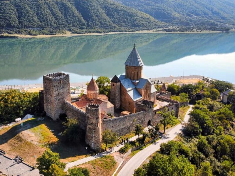 From Tbilisi to: Gudauri and Kazbegi Day Trip including JEEP - Ananuri Fortress: Medieval Fortress with Panoramic Views
