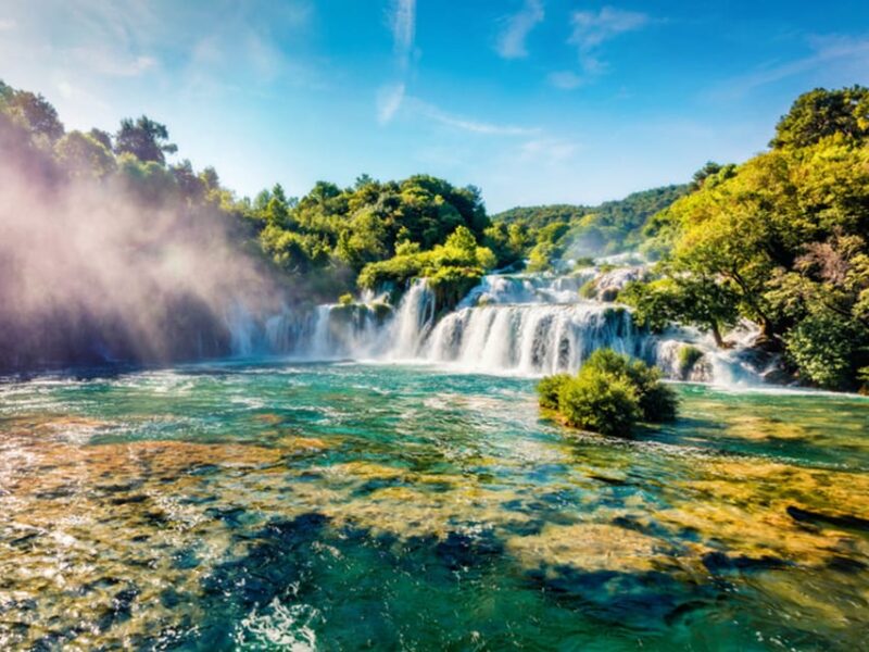 From Trogir, Seget & Okrug: Krka Waterfalls & Swimming - The Scenic Boat Ride from the Waterfalls to Skradin