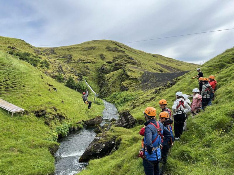 From Vík: Zipline and Hiking Adventure Tour - Logistics and Duration