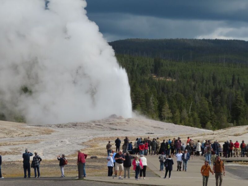 From West Yellowstone: Lower Loop Active Van Tour - Walking Up to the Grand Prismatic Hot Spring Overlook