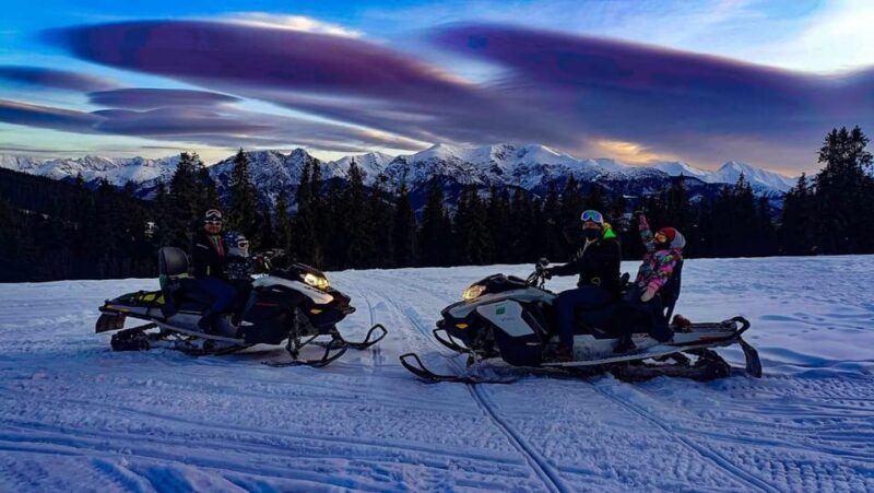 From Zakopane: Snowmobile Ride with Thermal Pools & Pickup - A Bonfire with Regional Food and Drinks
