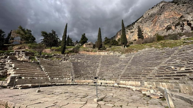 Full Day Private Tour Delphi Navel Of Earth Hosios Loukas - Key Points